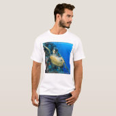 Groene Zee Turtle | Rood Zee T-shirt (Voorkant volledig)