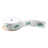 Groene Zee Turtle Satijnen Lint (Spoel)