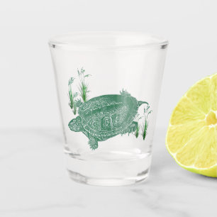 Groene Zee Turtle Shot Glas