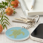 Groene Zee Turtle Sleutelhanger (Voorkant Rechts)