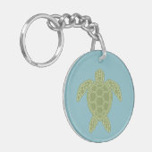 Groene Zee Turtle Sleutelhanger (Voorkant Links)