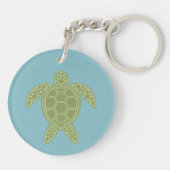 Groene Zee Turtle Sleutelhanger (Achterkant)
