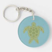 Groene Zee Turtle Sleutelhanger (Voorkant)