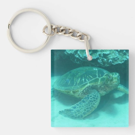 Groene Zee Turtle Sleutelhanger (voorkant)