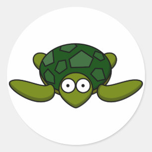 Groene Zee Turtle Sticker
