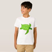 Groene Zee Turtle T-shirt (Voorkant volledig)