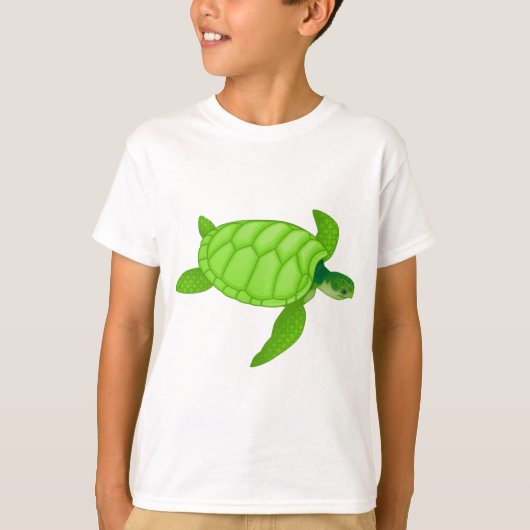 Groene Zee Turtle T-shirt (Voorkant)