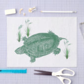 Groene Zee Turtle Tissuepapier (Craft)