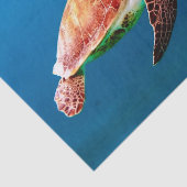 Groene Zee Turtle Tissuepapier (Detail)