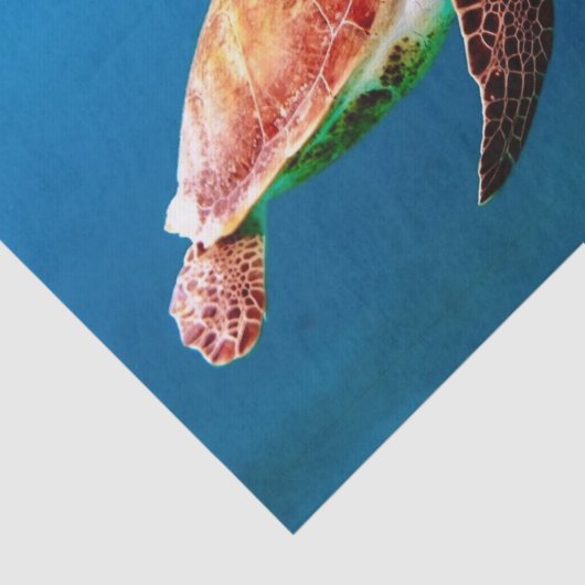 Groene Zee Turtle Tissuepapier (Detail)