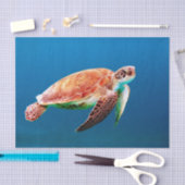 Groene Zee Turtle Tissuepapier (Craft)