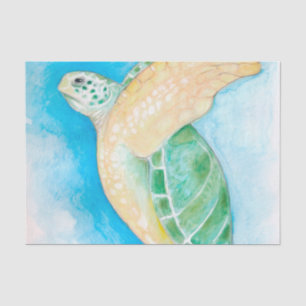 Groene Zee Turtle Tissuepapier