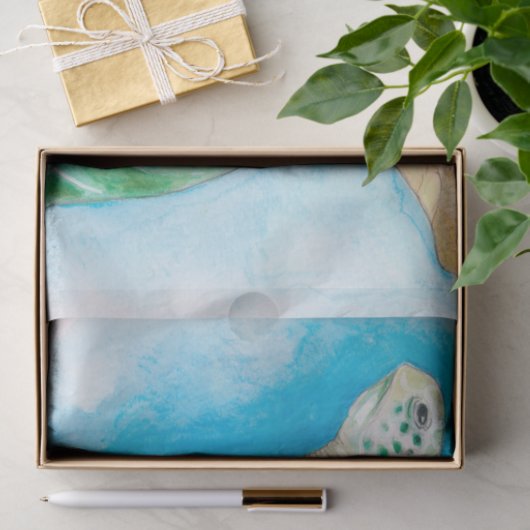 Groene Zee Turtle Tissuepapier (Geschenk)