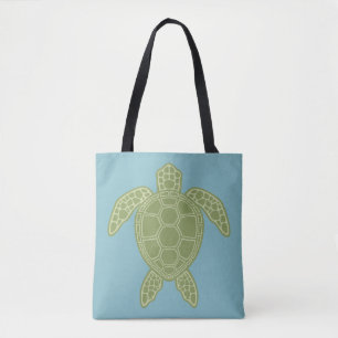Groene Zee Turtle Tote Bag