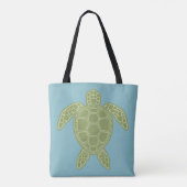 Groene Zee Turtle Tote Bag (Achterkant)