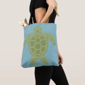 Groene Zee Turtle Tote Bag (Dichtbij)
