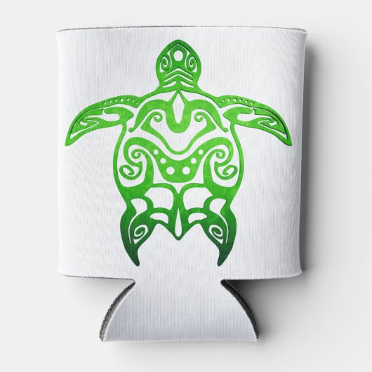 Groene Zee Turtle Tribal Blikjeskoeler (Voorkant)