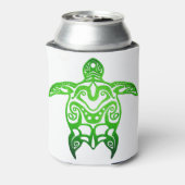 Groene Zee Turtle Tribal Blikjeskoeler (Blikje Achterkant)