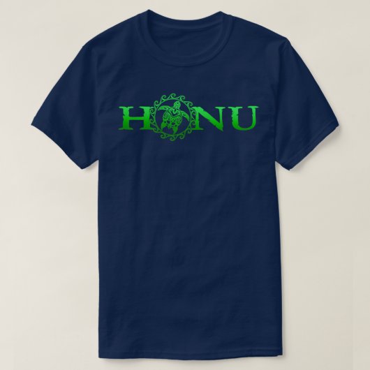 Groene Zee Turtle Tribal Honu Hawaii Turtles T-shirt (Design voorkant)