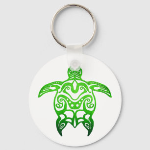Groene Zee Turtle Tribal Sleutelhanger