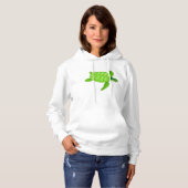 Groene Zee Turtle Vrouwen Hoodie (Voorkant volledig)
