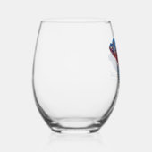 Groene Zee Turtle Wijnglas Zonder Voet (Rechts)