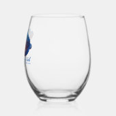 Groene Zee Turtle Wijnglas Zonder Voet (Links)