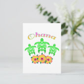 Groene Zee Turtles Hawaiian Ohana Briefkaart (Staand voorkant)