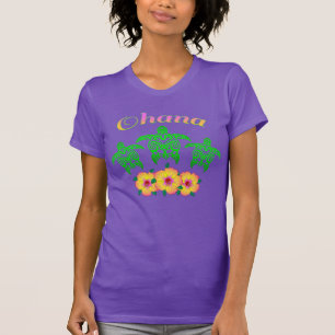 Groene Zee Turtles Hawaiian Ohana T-shirt