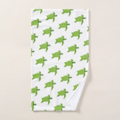 Groene Zee Turtles op White Bad Handdoek (Handdoek)