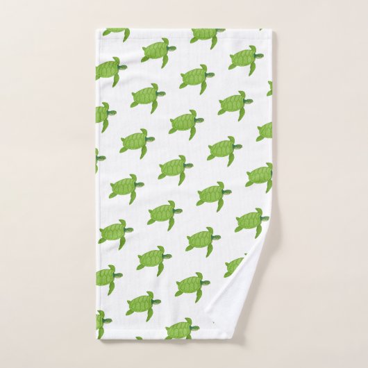 Groene Zee Turtles op White Bad Handdoek (Handdoek)