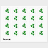 Groene Zee Vierkante Sticker (Vel)
