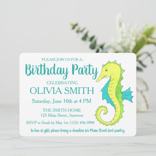 Groene zeebaars Zee Paardenbloem Kaart (Staand voorkant)