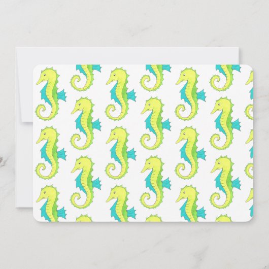 Groene zeebaars Zee Paardenbloem Kaart (Achterkant)