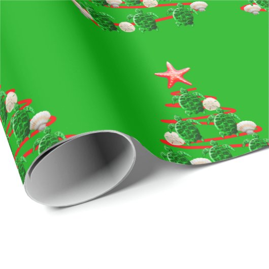 Groene Zeeen kerstbomen Cadeaupapier (Rol Hoek)