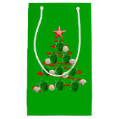 Groene Zeeen kerstbomen Klein Cadeauzakje (Voorkant)