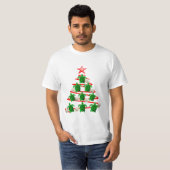 Groene Zeeen kerstbomen T-shirt (Voorkant volledig)