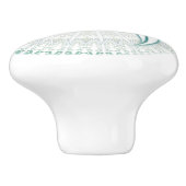 Groene Zeeen schildpad en mandala | nautisch Keramische Knop (Zijkant)