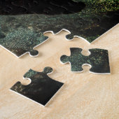 Groene zeeen schildpad zwemmen onder water legpuzzel (Zijkant)