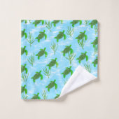 Groene Zeeen schildpadden zwemmen in de oceaan Bad Handdoek (Wasdoekje)