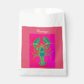 Groene zeekreeft rood bedankzakje (Voorkant)