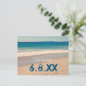 Groene Zeekust Save the Date Briefkaart (Staand voorkant)