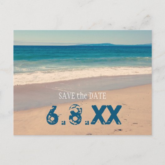 Groene Zeekust Save the Date Briefkaart (Voorkant)