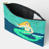 Groene Zeemeermin Abstract schilderij Etui (Open)