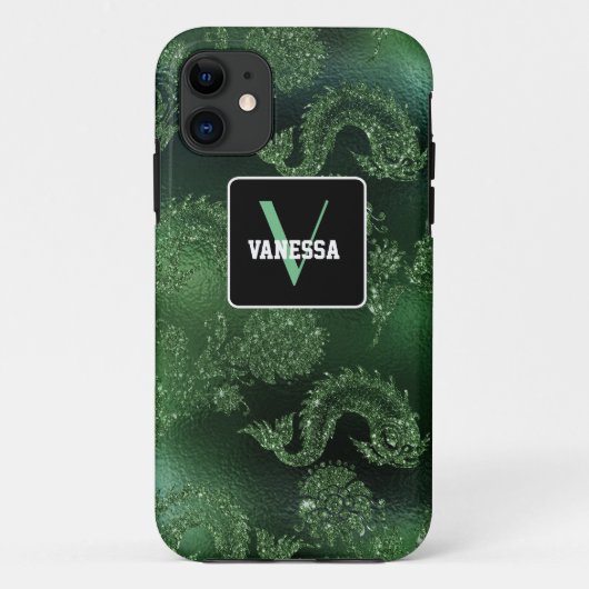 Groene Zeemeermin Glitter - Personaliseer je eigen Case-Mate iPhone Case (Achterkant)