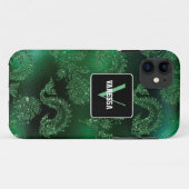 Groene Zeemeermin Glitter - Personaliseer je eigen Case-Mate iPhone Case (Achterkant (horizontaal))