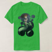 Groene zeemeermin midden in het zee t-shirt (Design voorkant)