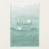 Groene Zeemeermin op dienst Wekelijkse Maandelijks Planner (Voorkant)