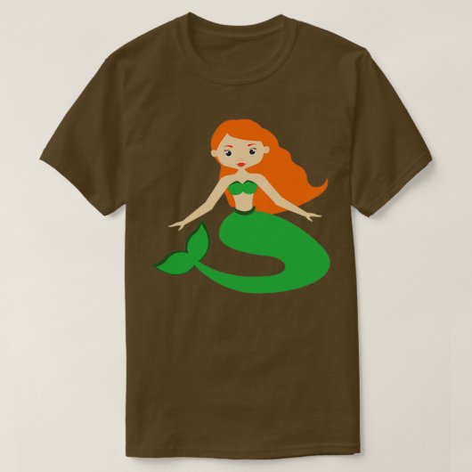 Groene Zeemeermin Vectorbestand T-shirt (Design voorkant)