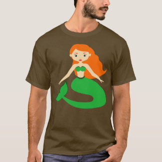 Groene Zeemeermin Vectorbestand T-shirt